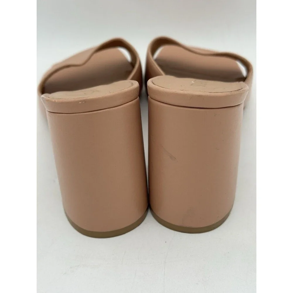 Stuart Weitzman TIA 85 FLAREBLOCK SLIDE - NUDE 911 MSRP $475